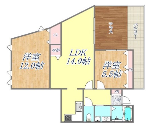 夙川アネックス2の物件間取画像